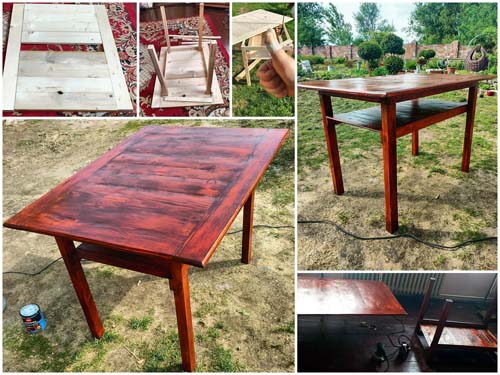 Stół jadalny z dodatkowym blatem